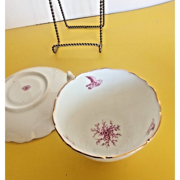 Vintage Coalport England Bird Teacup &Saucer Set 1950's - Picture 6 of 9